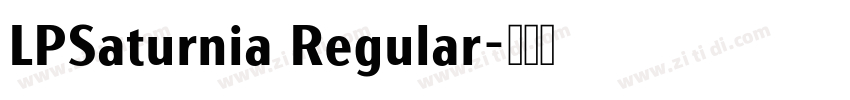 LPSaturnia Regular字体转换
